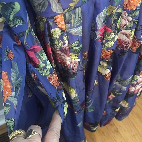 Bea & Dot By ModCloth Sleeveless Floral Dress Lined Pockets Purple Pink Size 4X - Picture 3 of 9